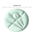 thumbnail image 3 of Dividing Tableware Set, Partitioned Plates with Spoon, Fork & Chopsticks, Kitchen Utensils Set for Family Meals, Space-Saving, Microwave Safe, Home & Kitchen Organization, 3 of 5