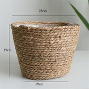 Flower Pots Cover Storage Basket Plant Woven Basket Planter Straw Flower Pot