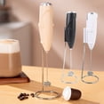 thumbnail image 4 of Rechargeable Milk Frother with Stand, Handheld Electric Foam Maker Waterproof Drink Mixer Foamer Portable Mini Mixer Machine Foam Coffee Maker for Latte Cappuccino Milk Foamer, 4 of 7