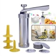 thumbnail image 2 of Pompotops Cookie Press, Spritz Cookie Press For Baking, Stainless Steel Cookie Press Kit With 20 Icing Tips And 4 Icing Tips For DIY Maker And Decoration Clearance, 2 of 8