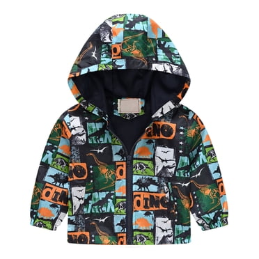 Manteau de Pluie pour Tout-Petits Garçons, Tout-Petits Enfants Bébés Garçons Filles Mode Mignon Dessin Animé Dinosaure Rabbit Motif Manteau Coupe-Vent à Capuche