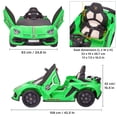 thumbnail image 3 of VOLTZ TOYS 12V Ride on Car for Kids, Official Licensed SVJ 12V Battery Powered Electric Ride-on Car Motorized Toy Vehicle for Children with Remote, Leather Seat, LED Lights and MP3 Player (Green), 3 of 7