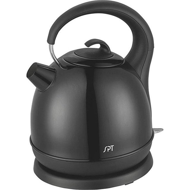 Bouilloire Sans Fil en Acier Inoxydable avec Revêtement Noir