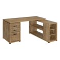thumbnail image 1 of Scranton & Co 60-inch 3-drawer L-Shape Engineered Wood Computer Desk in Mango, 1 of 10
