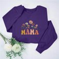 thumbnail image 2 of Culottes pour Femmes Femmes Manches Longues Chandails Maman Col Rond Chandail Ample Léger Blouse Hauts L Violet, 2 of 7