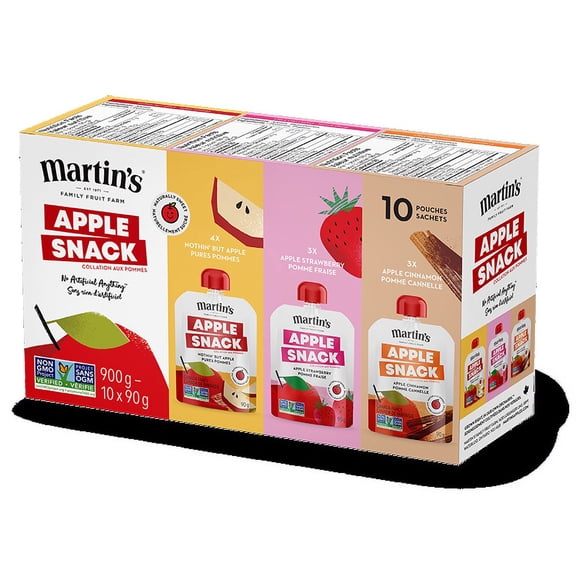 Variety Apple Snack (4 x apple, 3 x straw, 3 x cinn) - 10 Pouches