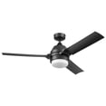 thumbnail image 1 of Honeywell Port Isle Modern Outdoor Ceiling Fan, Light and Remote Control, Black, 1 of 10