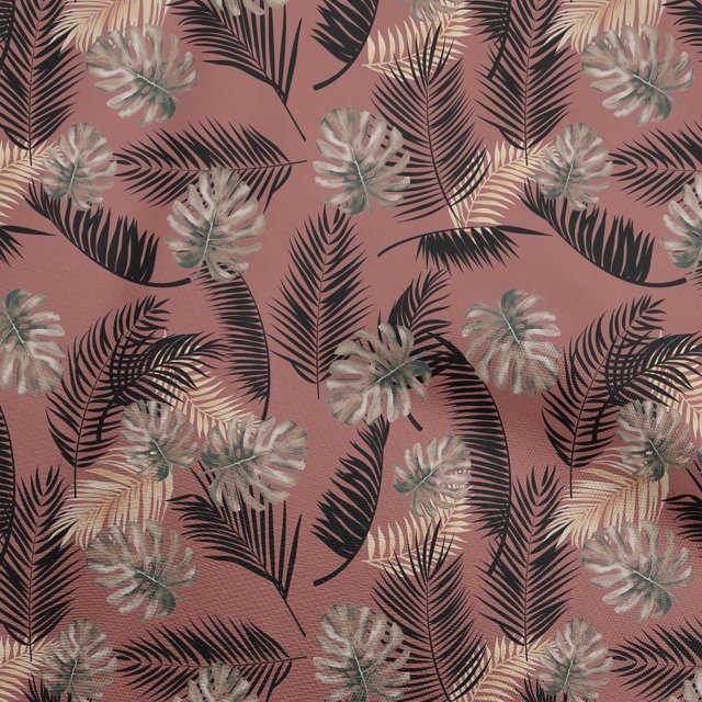 oneOone Tissu Jersey Viscose Rouge Pastel Matériel de Robe Tropicale Tissu Imprimé Tissu au Mètre 60 Pouces de Large