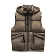 thumbnail image 1 of Gilet Sans Manches pour Homme à Fermeture Éclair avec Poches, Couleur Unie, Mode, 1 of 7