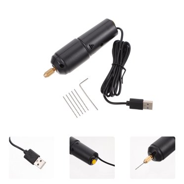 IFANLANDOR 1 Set Black Hand Drill for Crafts USB Charging for Daily Life and Hobbyists