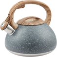 thumbnail image 1 of LUXGRACE Bouilloire à Thé Sifflante de 2,5 QT avec Poignée à Motif Bois, Acier Inoxydable, 1 of 7
