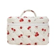 thumbnail image 1 of Cosmetic Bag 2 Spacious Makeup Organizer for Travel and Daily Use Quilted Floral Design Soft Pouch for Lightweight Storage Solution, 1 of 4