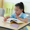 thumbnail image 4 of Dvkptbk Notes Poteau Ligné, Bloc-Notes Auto 3 Couleurs, Autocollants de Poteau Brillants Grandes Notes Colorées pour Bureau, Maison, École, Réunion, 150 Feuilles/pad Rangement et Organisation Sticky Note, 4 of 6
