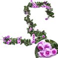 thumbnail image 1 of Guirlande de Roses Artificielles Suspendue Simple Fausse Vigne de Roses Guirlande Florale Décoration, 1 of 10