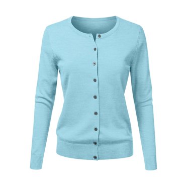 Sustainable Fashion Women's Round Neck Cardigan Knitted Long Sleeved Large Yards Loose Solid Color Short Sweater Jacket Cardigan - Hontri