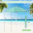 thumbnail image 3 of Gymax Parasol de Plage Portable pour Patio de 6,5 Pi, Ajustable, 3 of 9