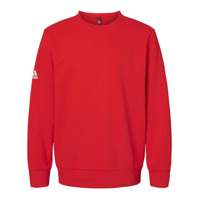 Adidas Mens Fleece Crewneck Sweatshirt, XS, Red