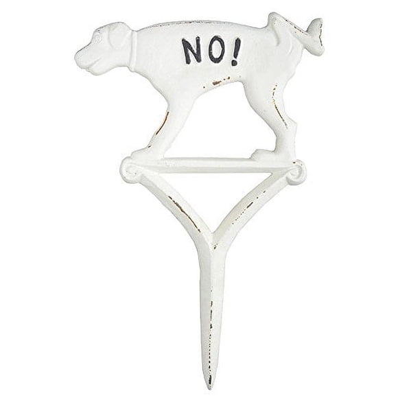 Esschert Design HB16 Panneau pour Chien Pipi Non!, Blanc