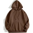 thumbnail image 4 of WEAIXIMIUNG Fall Sweatshirts for Women Plus Size Ladies' Autumn and Winter Fashionable Rugby Print Hooded Sweatshirt, 4 of 5