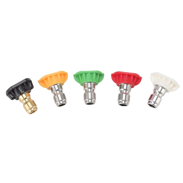 Pressure Washer Nozzle Tips, Wide Area Quick Connecting Rinse Nozzle Kit Fan Shaped Spray Durable Different Spray Angles For Courtyard 045 1.311mm / 0.05in