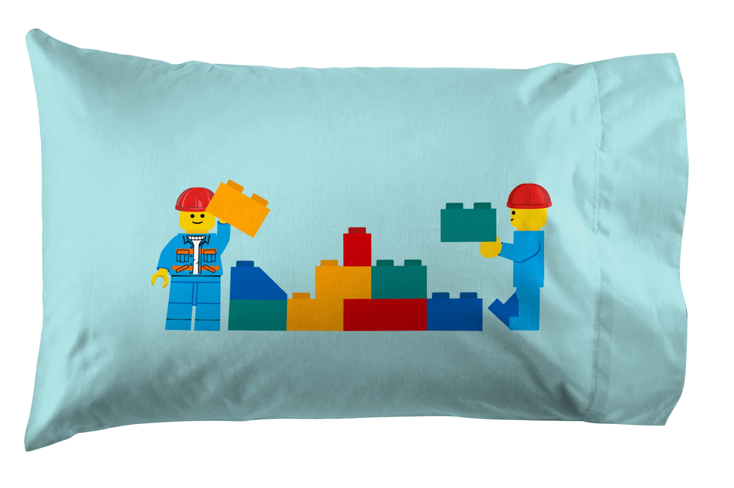 LEGO® Ensemble de Draps 4-Pièces pour Lit 2 Places pour Enfants, 100 % Polyester
