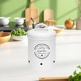 thumbnail image 4 of Metal Storage Bin, Vegetable Container, Potato Onion Garlic Organizer, Iron Kitchen Canister with Lid, 1-Piece, 4 of 6