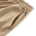 thumbnail image 5 of Men's Four Seasons Street Men Pants Leisure Sports Multi Pocket Work Pants with Phone Pocket Foot Mouth Cap Rope Chef Work Pants Waist Lace Up Patchwork Ribbon Standard Woven Cargo Trousers, 5 of 5