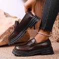 thumbnail image 2 of Chaussures pour Femmes Décontractées, Mocassins à Talon à Bout Rond de Couleur Unie à Talon Moyen, Chaussures pour Femmes, 2 of 9