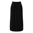 thumbnail image 3 of Ketyyh-chn99 Robes Femmes Été 2024 Robe Courte Robe de Soirée Couleur Unie à Simple Boutonnage Robe Chemise à Cordon Robe en Coton et Lin Noir, TG, 3 of 4
