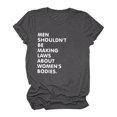 thumbnail image 2 of Pompotops Pull-over Femme à Manches Courtes Casual Letterprint, 2 of 5