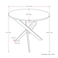thumbnail image 2 of CorLiving Lennox Trestle Leg Indoor Dining Table with Black Marbled Engineered Wood Tabletop, 2 of 8