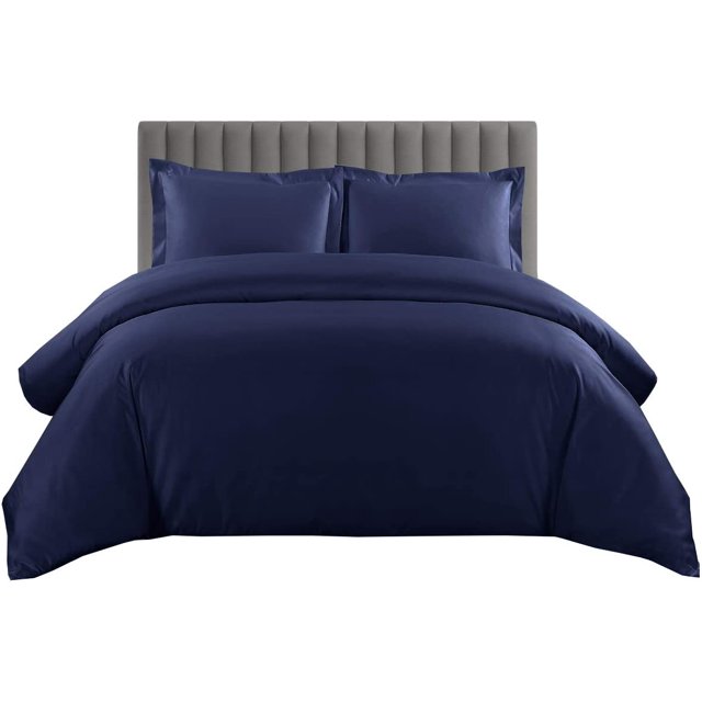 700 TC 100% Egyptian Cotton Duvet Cover Zipper Closur Ultra Soft Durable and Fade Resistant Solid Pattern