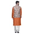 thumbnail image 3 of Atasi Ethnic Kurta Churidar Pajama Set With Printed Nehru Jacket Set For Mens, 3 of 3
