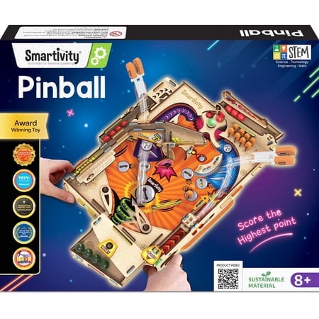 Smartivity Machine de Flipper DIY pour Enfants de 8 à 99 Ans / Jeu d'Arcade Primé Mondialement pour Enfants Intelligents / Jouet STIM pour Garçons et Filles I Jeu Familial Amusant