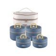 thumbnail image 4 of 4 Pieces Insulated Lunch Box Set Bento Box 420ml 620ml for Adult Kids Portable Round Food Lunch Container Snack Box for Blue, 4 of 8