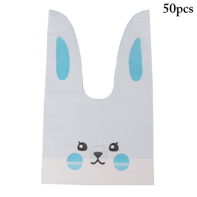 Coofit 50PCS Candy Bag Rabbit Ears Design Treat Bag Party Favor Bag for Cookies Candy