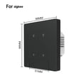 thumbnail image 1 of Interrupteur Variateur Intelligent pour Gradation de Lumière Zigbee Application Travail Maison Gradable 1-3 Gang Gris 2 Gang, 1 of 5