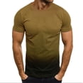 thumbnail image 2 of UVEASISHA T-Shirts Ajustés pour Hommes à Imprimé Dégradé Grande Taille T-Shirts Graphiques Manches Courtes Décontractés d'Entraînement Hauts Col Rond Muscle Culturisme T-Shirts Soldes Aujourd'hui, 2 of 5