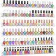 thumbnail image 1 of Clear Nail Polish Wall Rack with Removable End Caps Set of Acrylic Nail Polish Organizer Wall Mounted Fall-proof Nail Polish Sorage Shelves for Bottles, 1 of 7