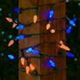 thumbnail image 3 of Novelty Lights 24FT 70 LED C6 Christmas String Lights, Blue & Orange, 3 of 8