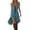 Blue, variant on Wdgfv Womens Western Cowgirl Mini Dress Sexy Spaghetti Strap Deep V Neck Vintage Dresses Ruffled Sundresses