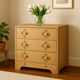 thumbnail image 2 of Eastvita 45-Inch Tall Rattan Dresser with 5 Drawers Large Clothes Storage for Bedroom/Entryway, 2 of 4