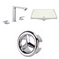 thumbnail image 1 of American Imaginations 20.75-in. W CSA Rectangle Bathroom Undermount Sink Set In Biscuit - Chrome Hardware AI-26982, 1 of 9