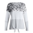 thumbnail image 3 of RKSTN Sweaters for Women Fashion Stripe Leopard Print Comfortable Long Sleeves Sweater Tops Fall Sweaters, 3 of 8