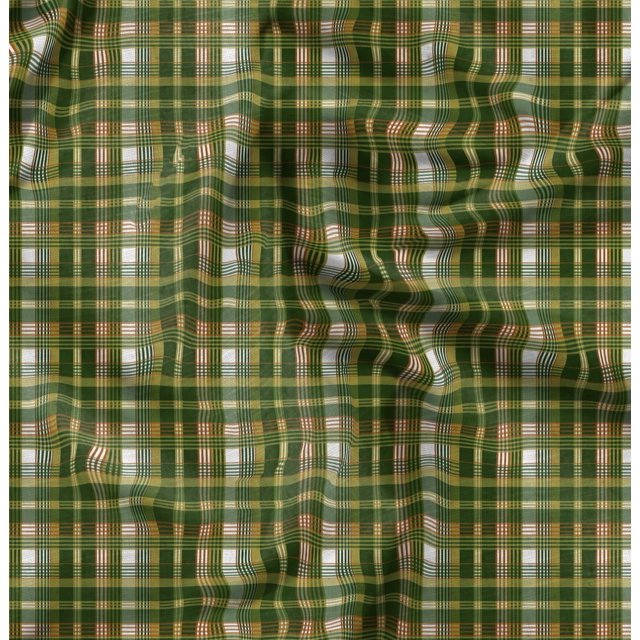 Soimoi Cotton Poplin Fabric Plaid Check Print Fabric by Yard 42 Inch Wide