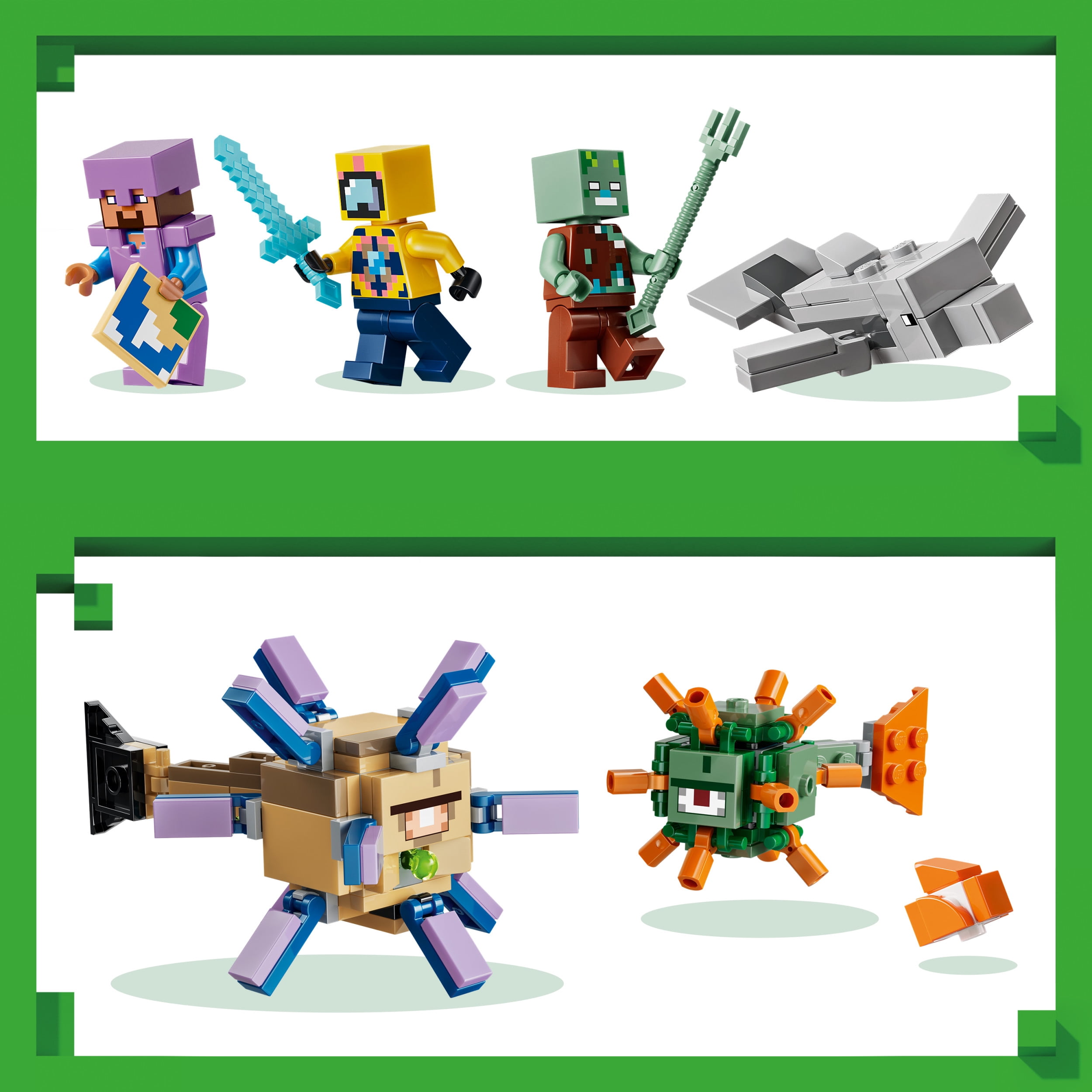 LEGO Minecraft Underwater Adventure - Building Toy for Boys & Girls, Ages 8+ - Minecraft Toys, Figures & Playsets - Gift for Kids & Gamers - 21598