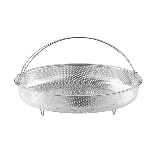 Ustensiles de Cuisine 1 – Égouttoir Vapeur Universel en Acier Inoxydable 304, Plaque Ronde pour Riz, Dumplings, Légumes et Plus, Durable, Résistant à la Chaleur et Antirouille