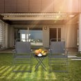 thumbnail image 3 of Costway 3PCS Outdoor Bistro Set Folding Table and Chairs Garden Deck Black, 3 of 10
