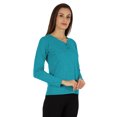thumbnail image 2 of Inkmeso Solid Button Henley T-shirt For Womens Casual BasicLong SleeveTee T-shirts, 2 of 7