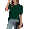 thumbnail image 2 of Dealovy Hauts Habillés Décontractés pour Femmes T-Shirts à Col Rond Manches Courtes Bouffantes Chemises Décontractées T-Shirts Basiques, 2 of 7